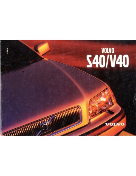 2000 VOLVO S40 V40 INSTRUCTIEBOEKJE ENGELS