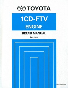 2004 TOYOTA AVENSIS 1CD-FTV MOTOR WERKPLAATSHANDBOEK ENGELS