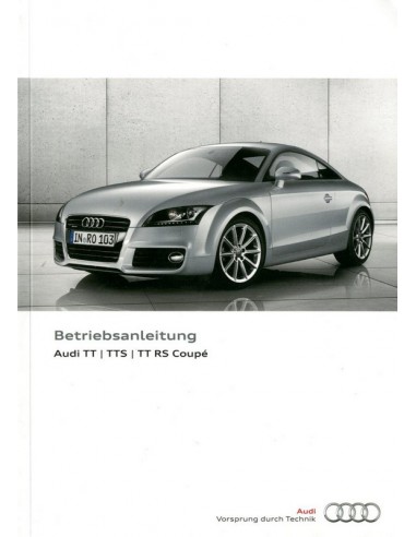 2013 AUDI TT TTS RS COUPE INSTRUCTIEBOEKJE DUITS
