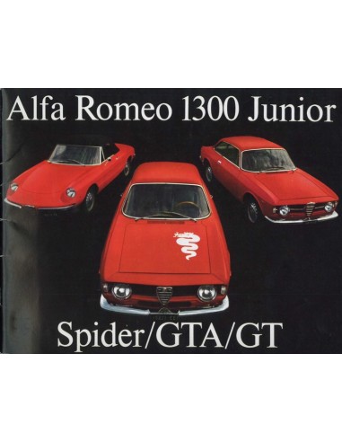 1969 ALFA ROMEO 1300 JUNIOR SPIDER GTA GT BROCHURE NEDERLANDS