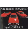 1969 ALFA ROMEO 1300 JUNIOR SPIDER GTA GT BROCHURE NEDERLANDS