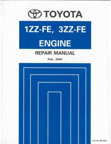 2004 TOYOTA AVENSIS COROLLA VERSO 1ZZ-FE 3ZZ-FE MOTOR WERKPLAATSHANDBOEK ENGELS