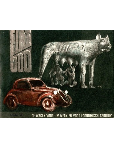 1936 FIAT TOPOLINO BROCHURE NEDERLANDS