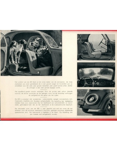 1936 FIAT TOPOLINO BROCHURE NEDERLANDS