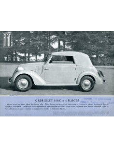 1937 FIAT 508/C LEAFLET FRANS