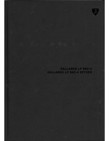 2009 LAMBORGHINI GALLARDO LP 560-4 & SPYDER HARDCOVER BROCHURE ENGELS
