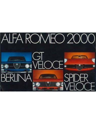 1973 ALFA ROMEO 2000 BERLINA GT VELOCE SPIDER BROCHURE NEDERLANDS
