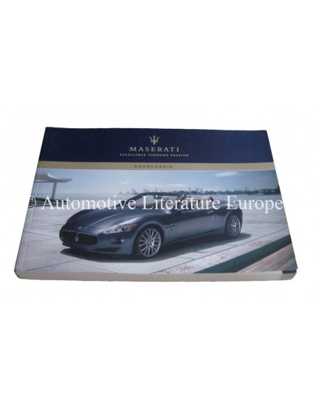 2010 MASERATI GRANCABRIO INSTRUCTIEBOEKJE ITALIAANS