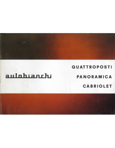 1966 AUTOBIANCHI QUATTROPOSTI PANORAMICA CABRIOLET BROCHURE NEDERLANDS
