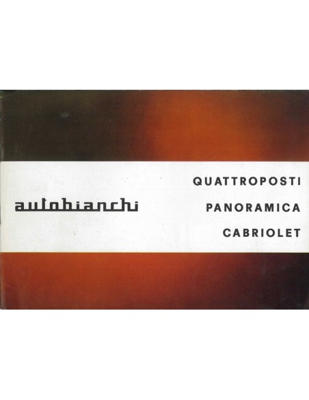 1966 AUTOBIANCHI QUATTROPOSTI PANORAMICA CABRIOLET BROCHURE NEDERLANDS