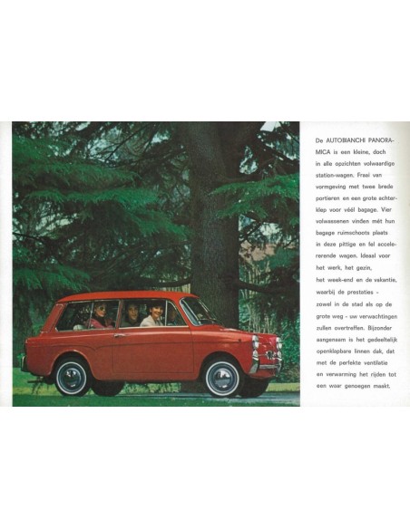 1966 AUTOBIANCHI QUATTROPOSTI PANORAMICA CABRIOLET BROCHURE NEDERLANDS