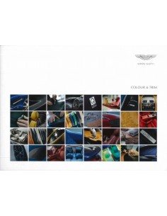 2013 ASTON MARTIN V12 VANTAGE S & RAPIDE S KLEUREN & BEKLEDING BROCHURE ENGELS