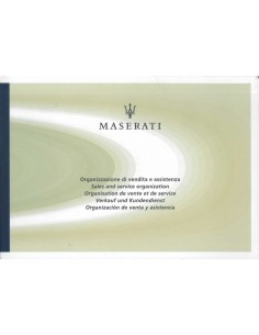 2003 MASERATI VERKOOP EN DEALERORGANISATIE HANDBOEK