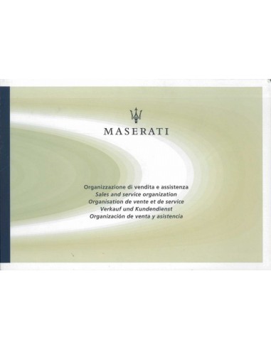 2003 MASERATI VERKOOP EN DEALERORGANISATIE HANDBOEK