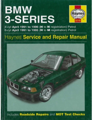 1991 - 1996 BMW 3 SERIE BENZINE HAYNES VRAAGBAAK ENGELS