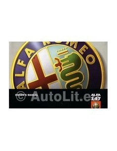 2004 ALFA ROMEO 147 INSTRUCTIEBOEKJE ENGELS