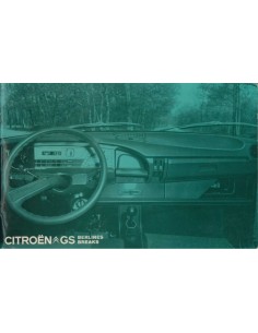 1973 CITROEN GS INSTRUCTIEBOEKJE NEDERLANDS