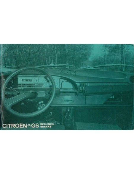 1973 CITROEN GS INSTRUCTIEBOEKJE NEDERLANDS