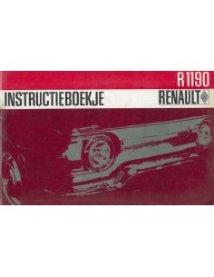 1965 RENAULT 10 MAJOR INSTRUCTIEBOEKJE NEDERLANDS