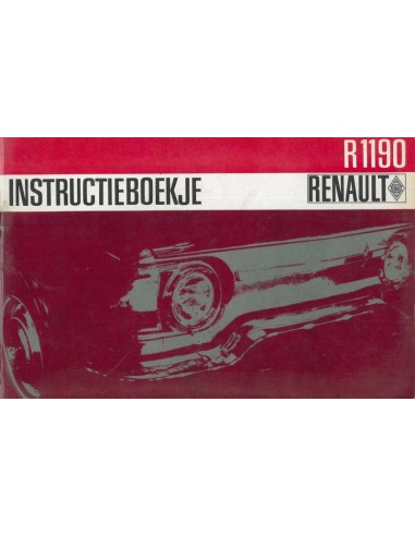 1965 RENAULT 10 MAJOR INSTRUCTIEBOEKJE NEDERLANDS