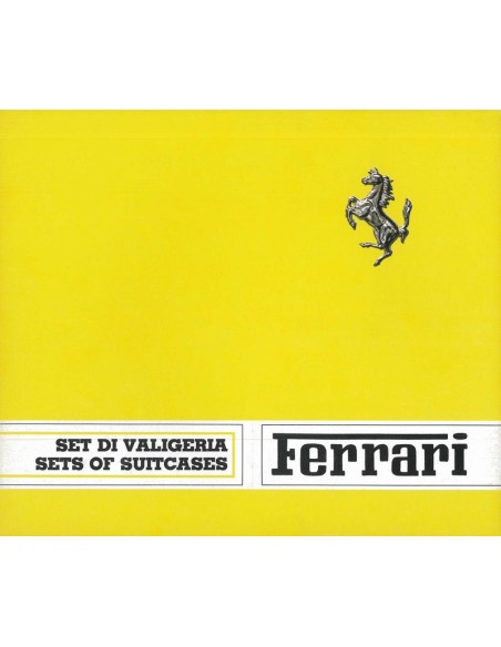 1981 FERRARI SETS OF SUITCASES BROCHURE ITALIAANS ENGELS