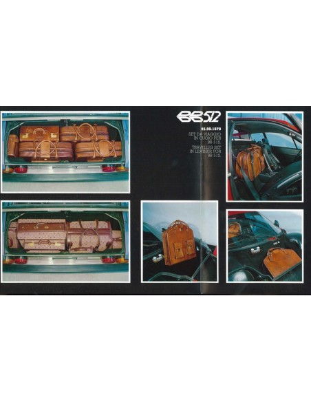 1981 FERRARI SETS OF SUITCASES BROCHURE ITALIAANS ENGELS