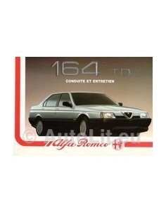 1988 ALFA ROMEO 164 TD INSTRUCTIEBOEKJE FRANS