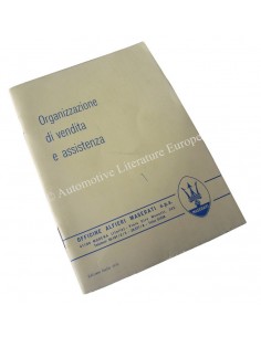 1970 MASERATI VERKOOP EN DEALERORGANISATIE HANDBOEK