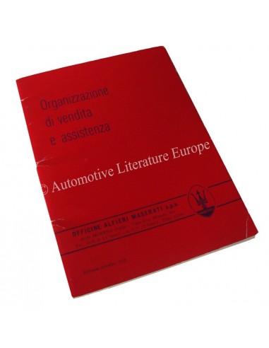 1976 MASERATI VERKOOP EN DEALERORGANISATIE HANDBOEK