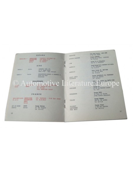 1976 MASERATI VERKOOP EN DEALERORGANISATIE HANDBOEK