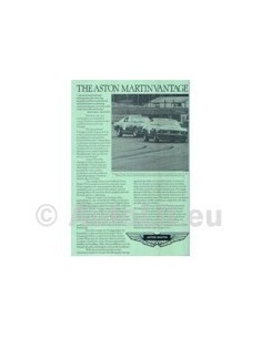 1978 ASTON MARTIN VANTAGE LEAFLET ENGELS
