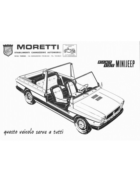 197? MORETTI FIAT 127 MINIJEEP LEAFLET ITALIAANS