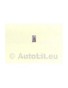 2005 ROLLS ROYCE PHANTOM ACCESSOIRES HARDCOVER BROCHURE ENGELS