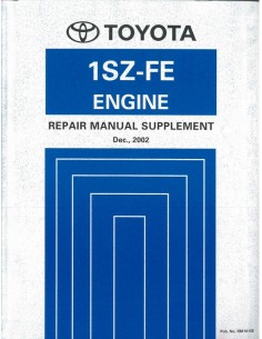 2003 TOYOTA YARIS ECHO 1SZ-FE MOTOR WERKPLAATSHANDBOEK ENGELS