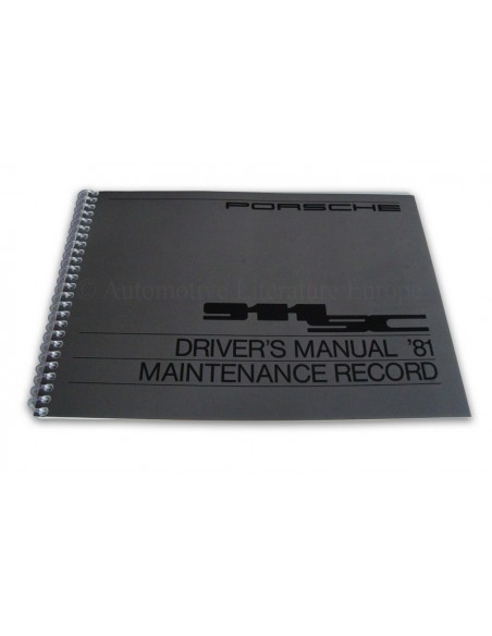 1981 PORSCHE 911 SC INSTRUCTIEBOEKJE ENGELS