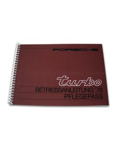 1978 PORSCHE 911 TURBO INSTRUCTIEBOEKJE DUITS