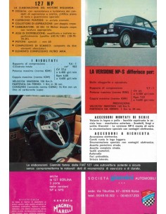 1972 FIAT GIANNINI 127 NP NP-S LEAFLET ITALIAANS 2