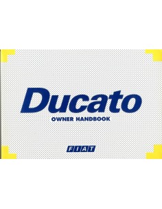 1995 FIAT DUCATO INSTRUCTIEBOEKJE ENGELS