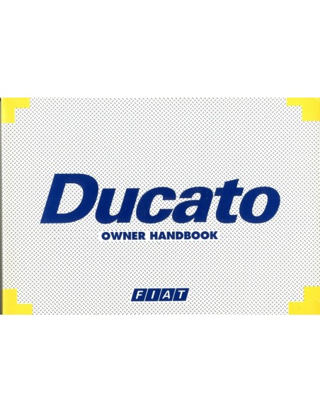 1995 FIAT DUCATO INSTRUCTIEBOEKJE ENGELS