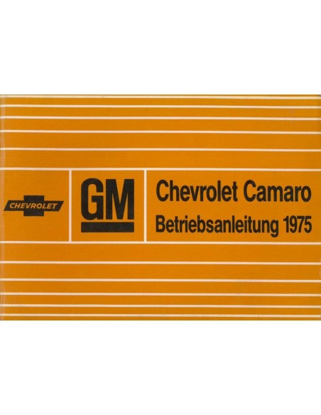 1975 CHEVROLET CAMARO INSTRUCTIEBOEKJE DUITS