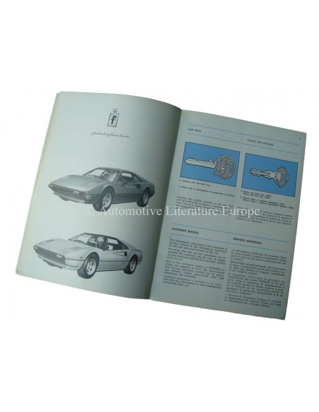 1978 FERRARI 308 GTB GTS INSTRUCTIEBOEKJE USA 150/78