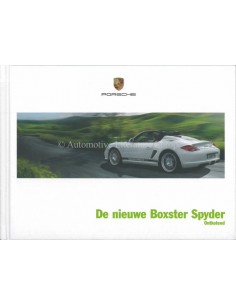 2010 PORSCHE BOXSTER SPYDER HARDCOVER BROCHURE NEDERLANDS