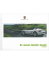 2010 PORSCHE BOXSTER SPYDER HARDCOVER BROCHURE NEDERLANDS