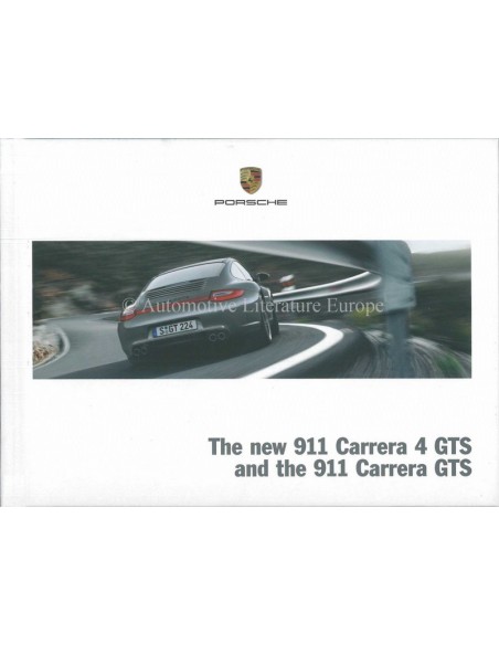 2012 PORSCHE 911 CARRERA GTS HARDCOVER BROCHURE ENGELS
