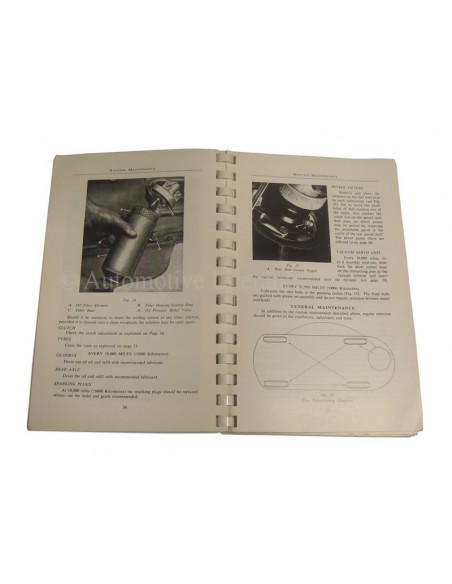 1963 ASTON MARTIN DB4 & G.T. INSTRUCTIEBOEKJE ENGELS