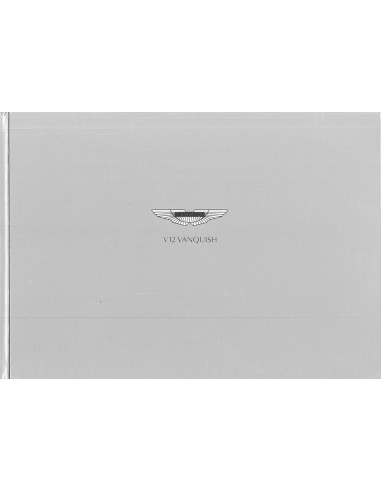 2002 ASTON MARTIN V12 VANQUISH HARDCOVER BROCHURE ENGELS