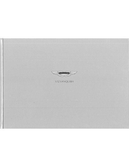 2002 ASTON MARTIN V12 VANQUISH HARDCOVER BROCHURE ENGELS