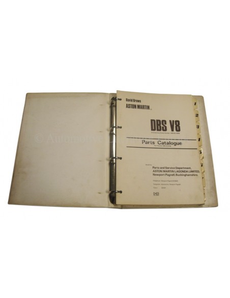 1971 ASTON MARTIN DBS V8 SALOON ONDERDELENHANDBOEK ENGELS