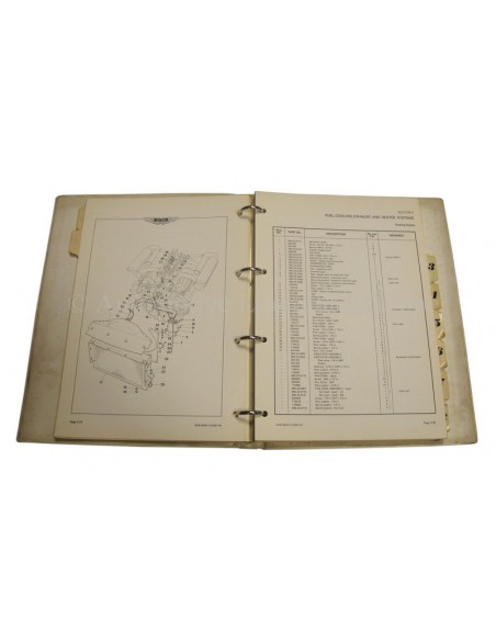 1971 ASTON MARTIN DBS V8 SALOON ONDERDELENHANDBOEK ENGELS