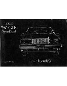 1983 VOLVO 760 GLE TURBO DIESEL INSTRUCTIEBOEKJE ZWEEDS